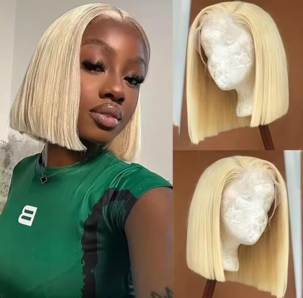 Bob lisse blonde 10" – Image 3