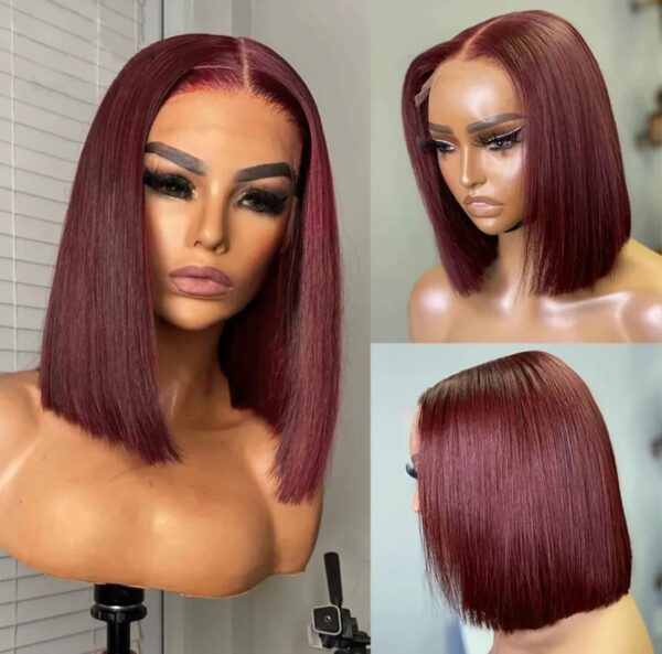 Bob lisse rouge 10"