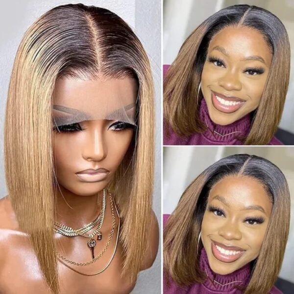 Bob lisse ombre miel 10"