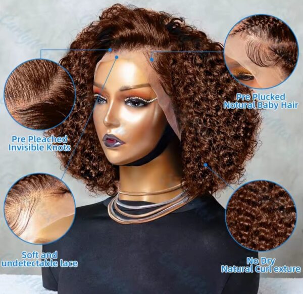 Kinky curly métissée marron 14" – Image 2