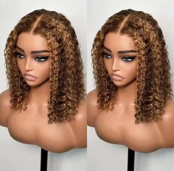 Kinky curly métissée blond miel piano 14"