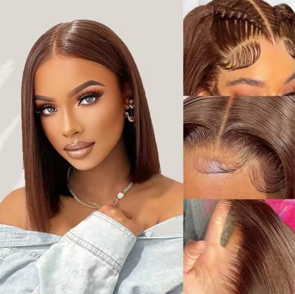 Bob lisse marron 10" – Image 3