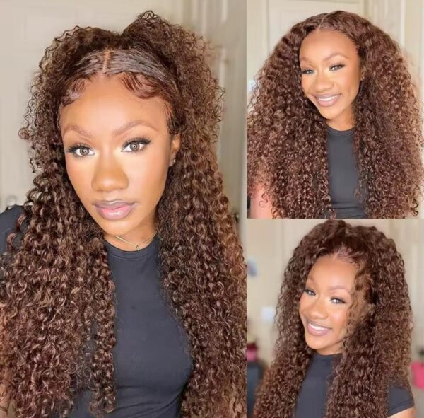 Bouclée longue curly marron 20 à 30 pouces – Image 2