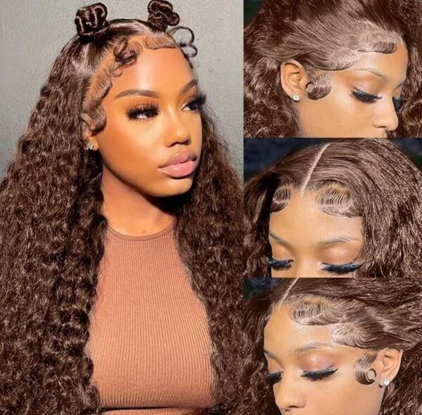 Bouclée longue curly marron 20 à 30 pouces – Image 3
