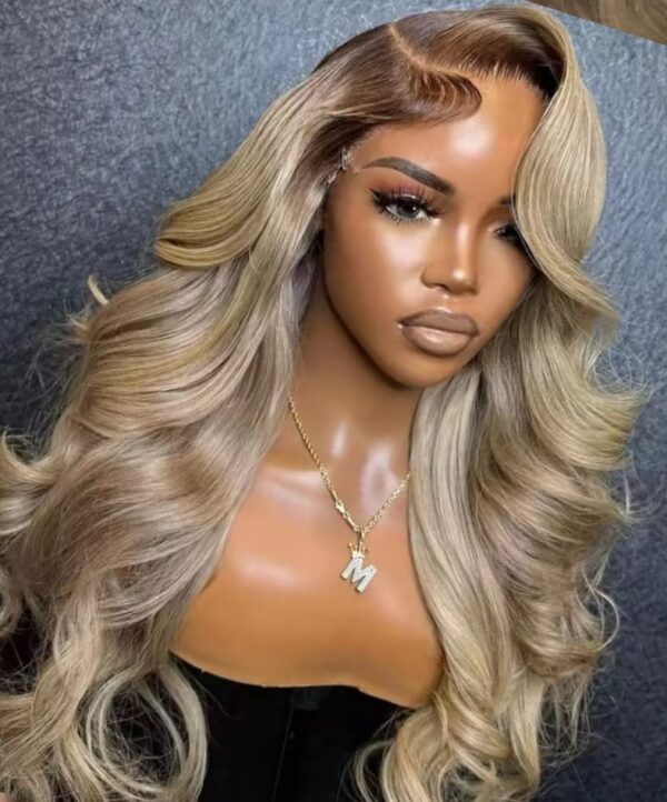 Bouclée longue wave ombre grise 20 à 30 pouces – Image 3