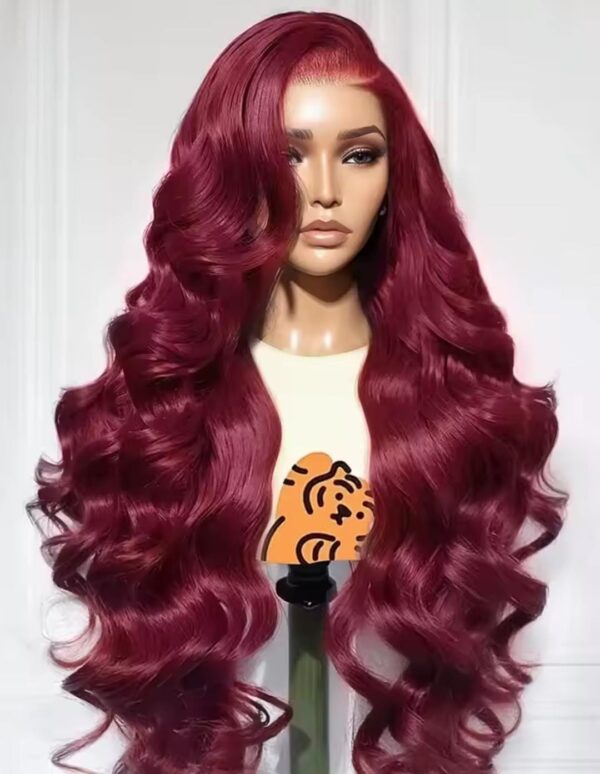 Bouclée longue wave rouge 20 à 30 pouces