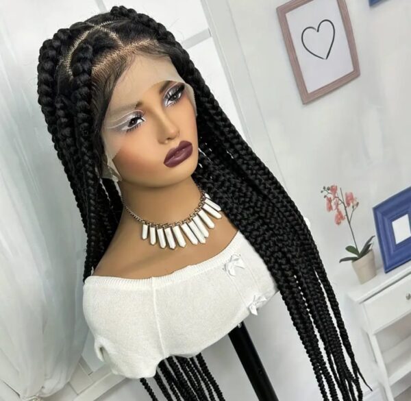 Large Box braids noire 36 pouces – Image 5