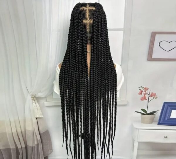 Large Box braids noire 36 pouces – Image 3
