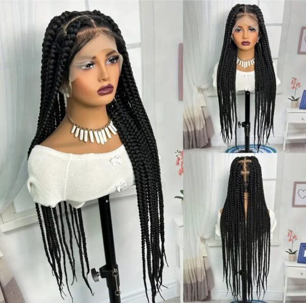 Large Box braids noire 36 pouces – Image 6