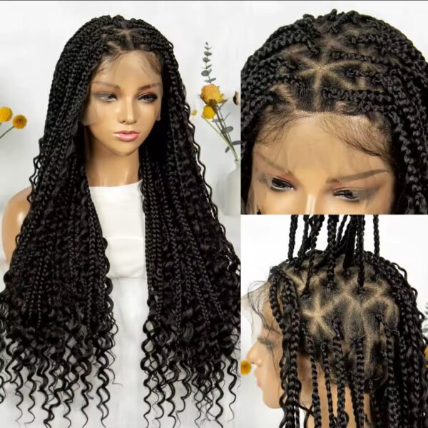 Boho triangle braids noire 32 pouces