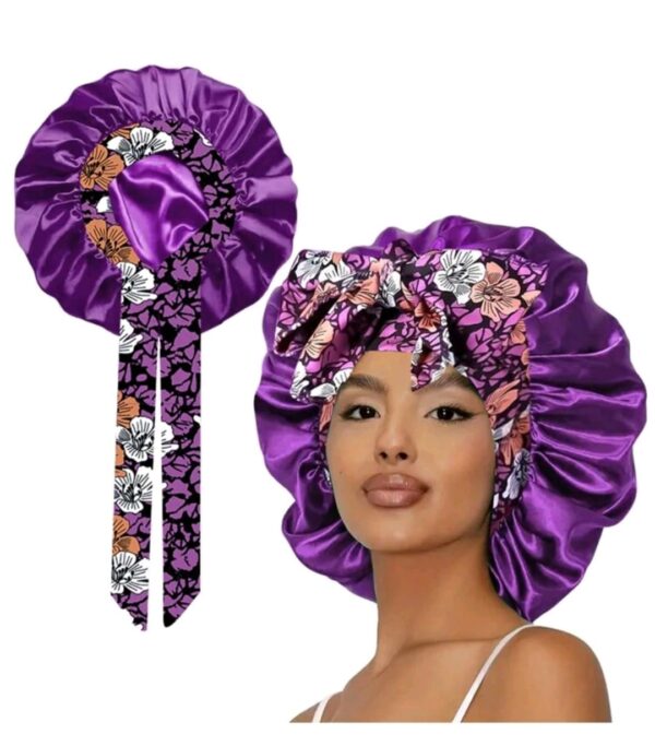 Bonnet en satin avec corde – Image 7